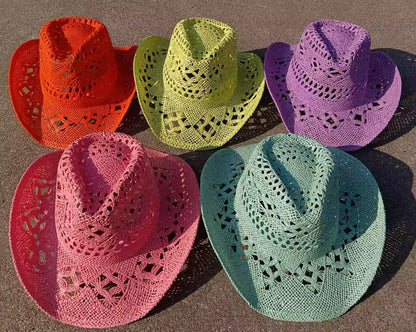 Hand Woven Straw Cowboy Hat - AccessorizmeeWholesale