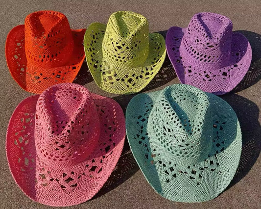 Hand Woven Straw Cowboy Hat - AccessorizmeeWholesale