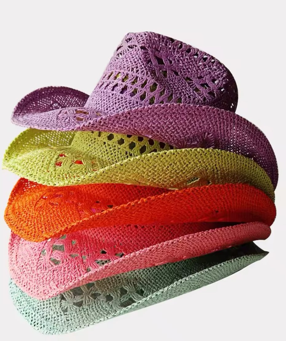 Hand Woven Straw Cowboy Hat - AccessorizmeeWholesale