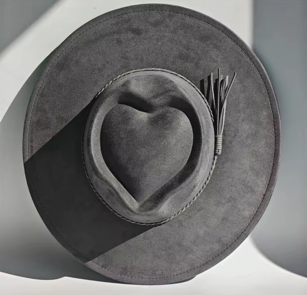 Heart Widebrim Vegan Fedora Hat - AccessorizmeeWholesale