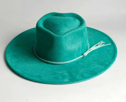 Heart Widebrim Vegan Fedora Hat - AccessorizmeeWholesale