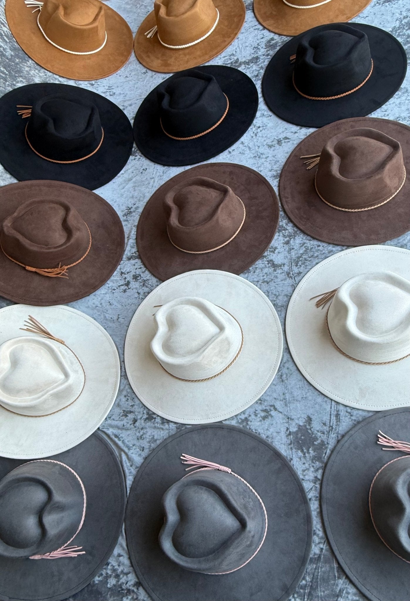 Heart Widebrim Vegan Fedora Hat - AccessorizmeeWholesale