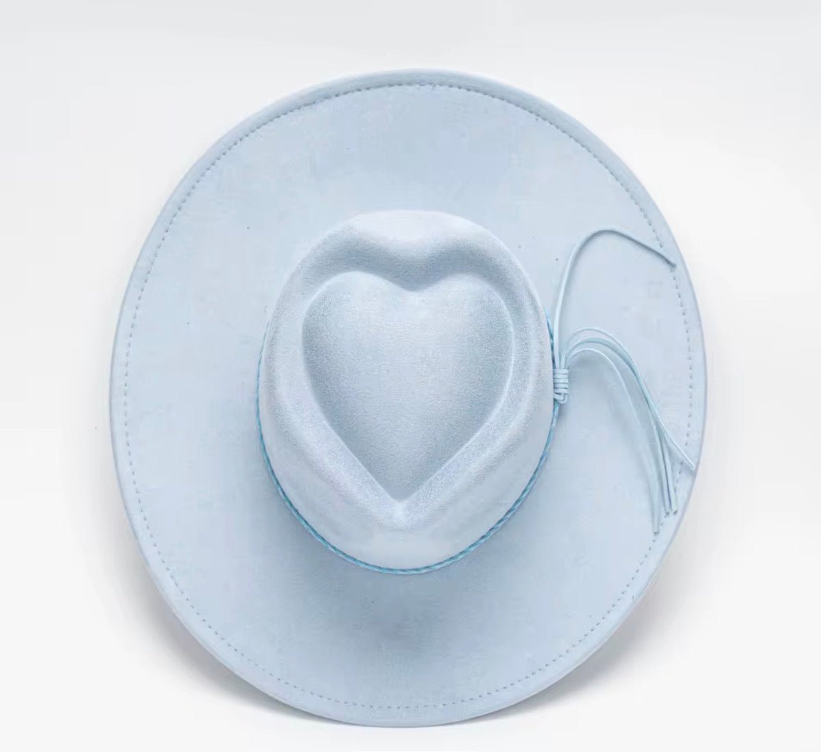 Heart Widebrim Vegan Fedora Hat - AccessorizmeeWholesale