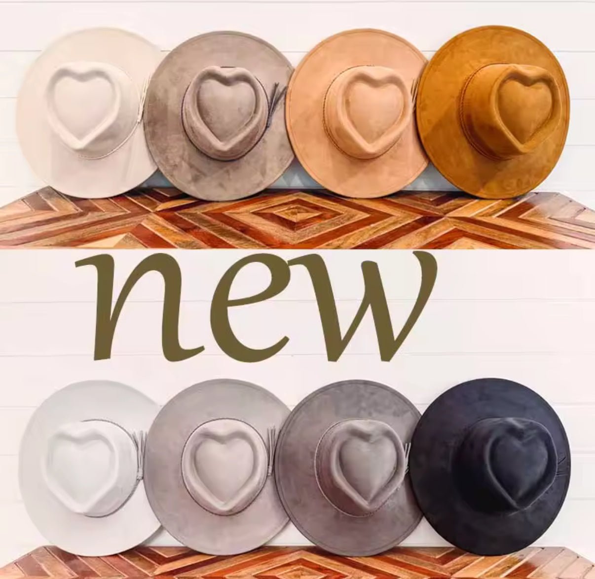 Heart Widebrim Vegan Fedora Hat - AccessorizmeeWholesale