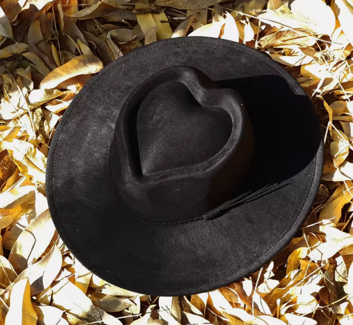 Heart Widebrim Vegan Fedora Hat - AccessorizmeeWholesale