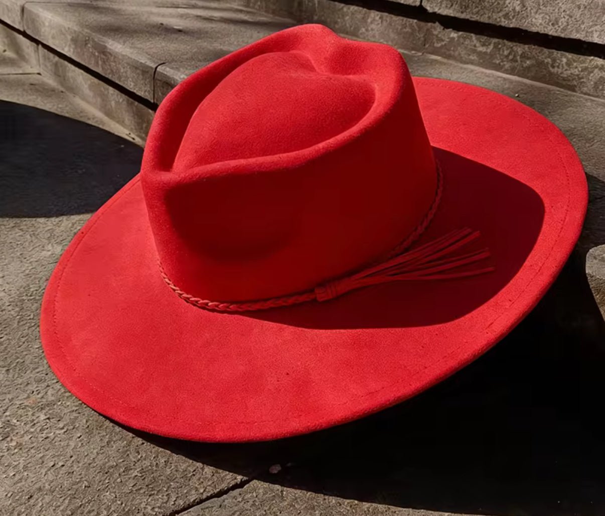 Heart Widebrim Vegan Fedora Hat - AccessorizmeeWholesale