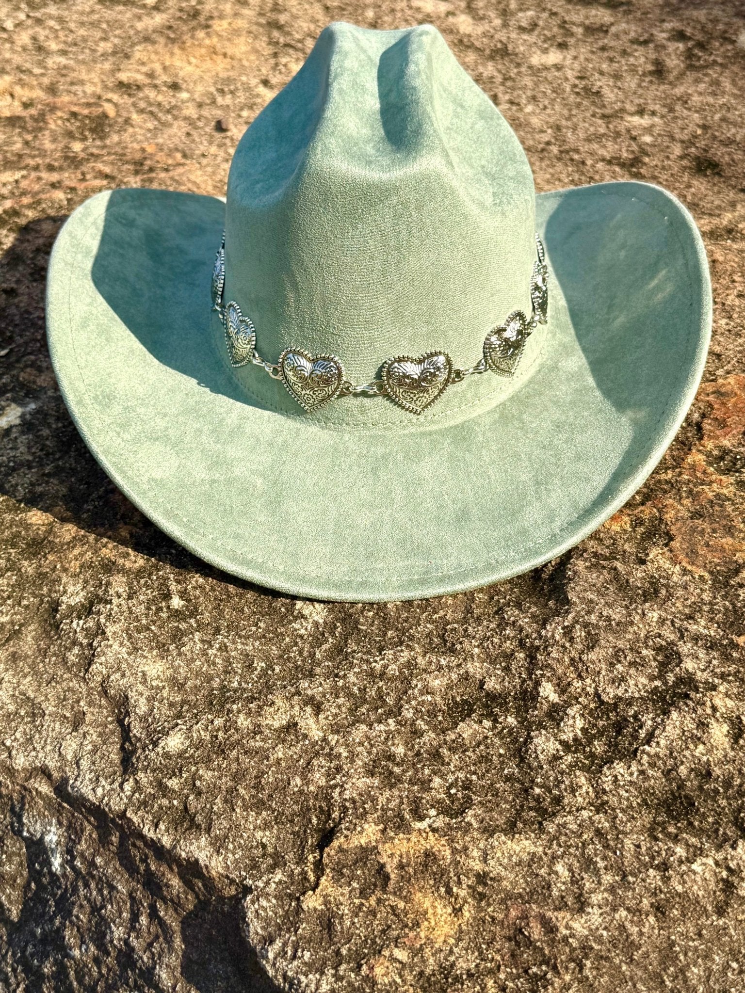 Hearted Vegan Suede Cowboy Hat, Solid Cowboy Hat forBurning,Pinched Cowboy Hat, Rancher Hat, Hat for customization - AccessorizmeeWholesale