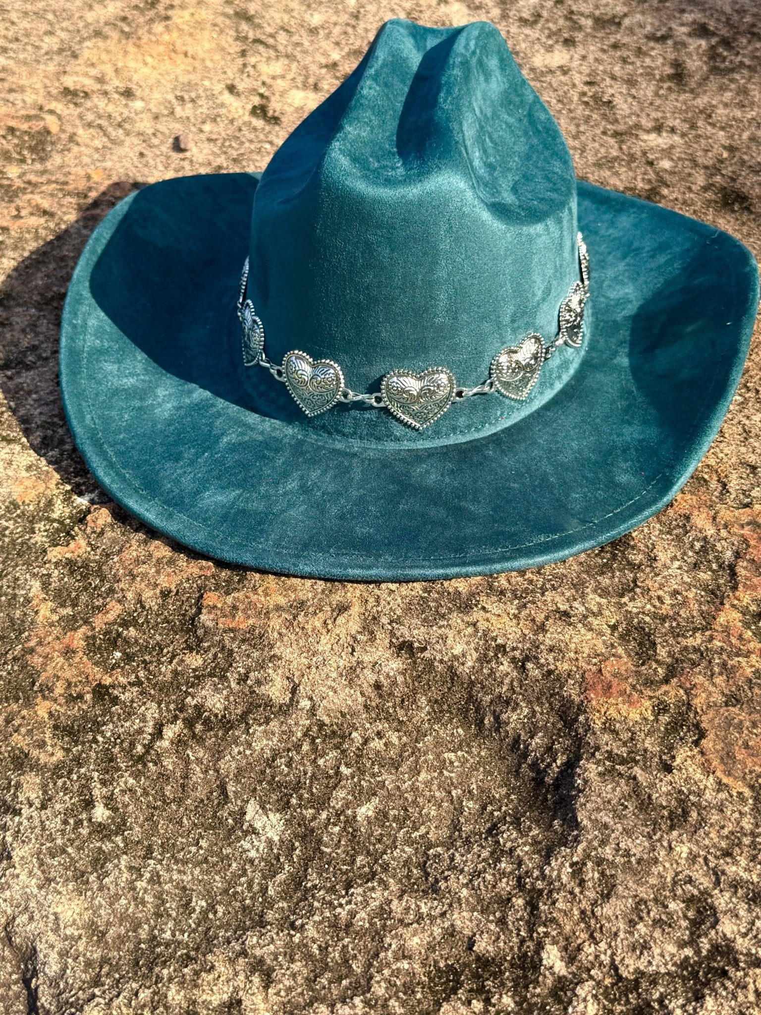Hearted Vegan Suede Cowboy Hat, Solid Cowboy Hat forBurning,Pinched Cowboy Hat, Rancher Hat, Hat for customization - AccessorizmeeWholesale