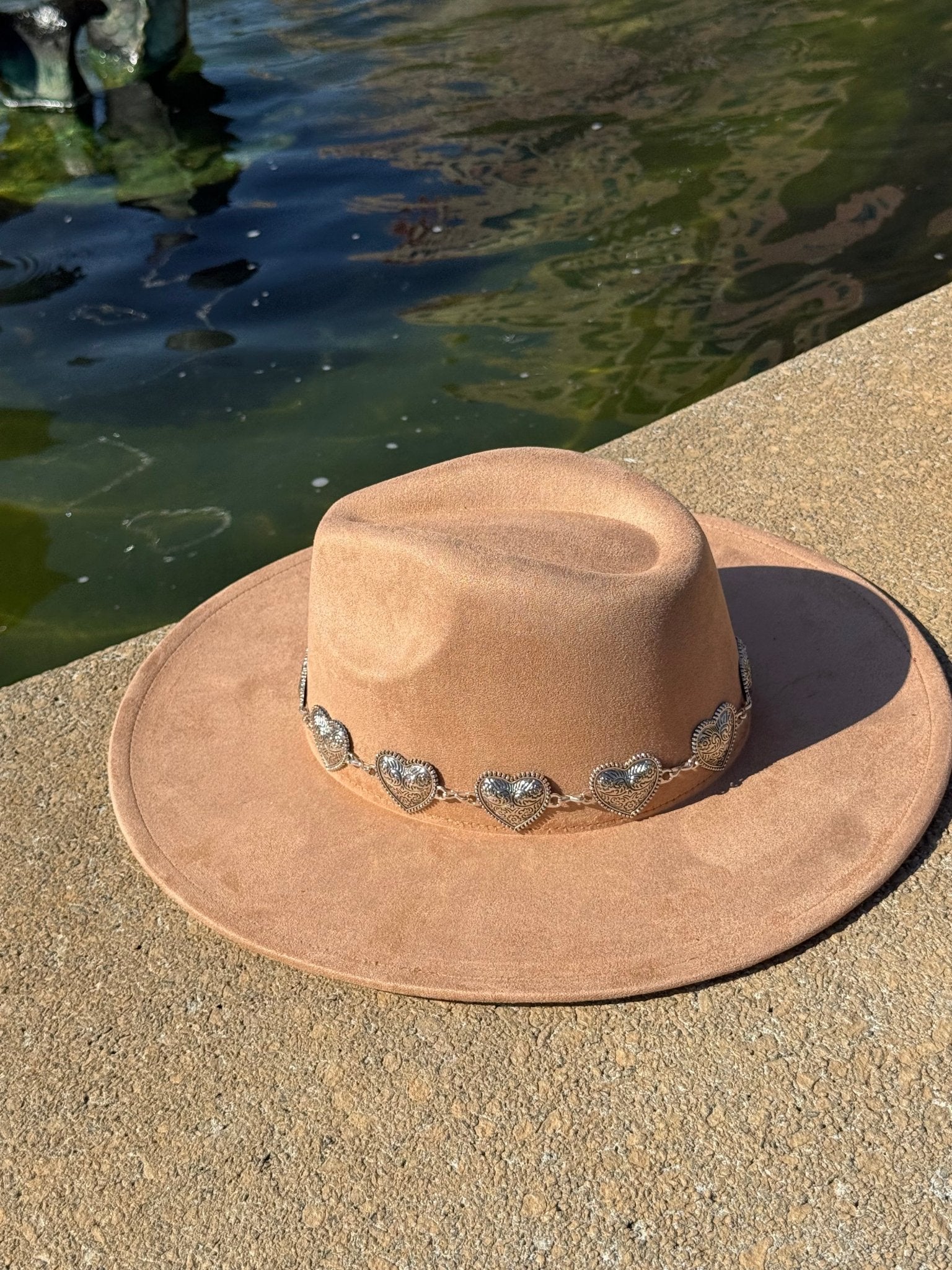 Hearted Vegan Suede Hat Blank, Hat for Burning, Hat Pyrography, Fedora Hat, Wide Brim Hat, Hat for Engraving - AccessorizmeeWholesale