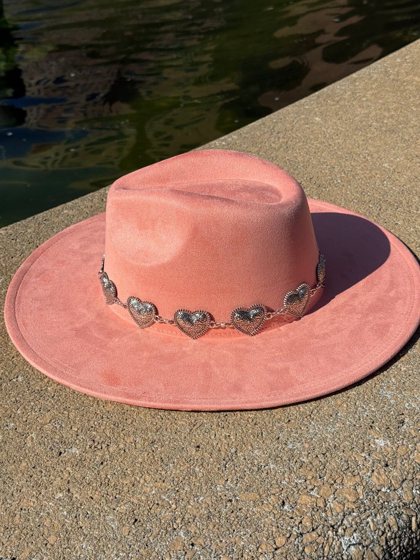 Hearted Vegan Suede Hat Blank, Hat for Burning, Hat Pyrography, Fedora Hat, Wide Brim Hat, Hat for Engraving - AccessorizmeeWholesale