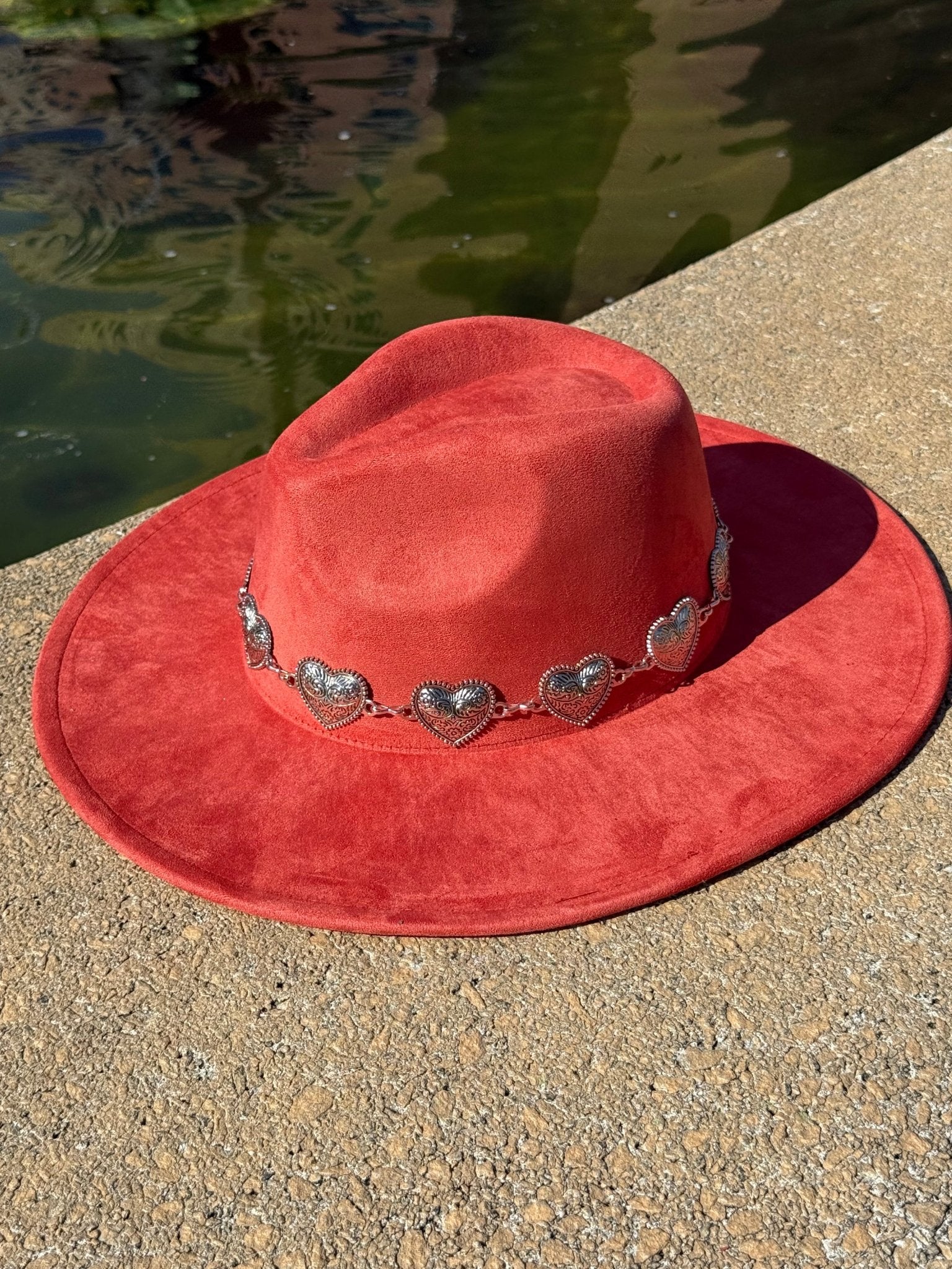 Hearted Vegan Suede Hat Blank, Hat for Burning, Hat Pyrography, Fedora Hat, Wide Brim Hat, Hat for Engraving - AccessorizmeeWholesale