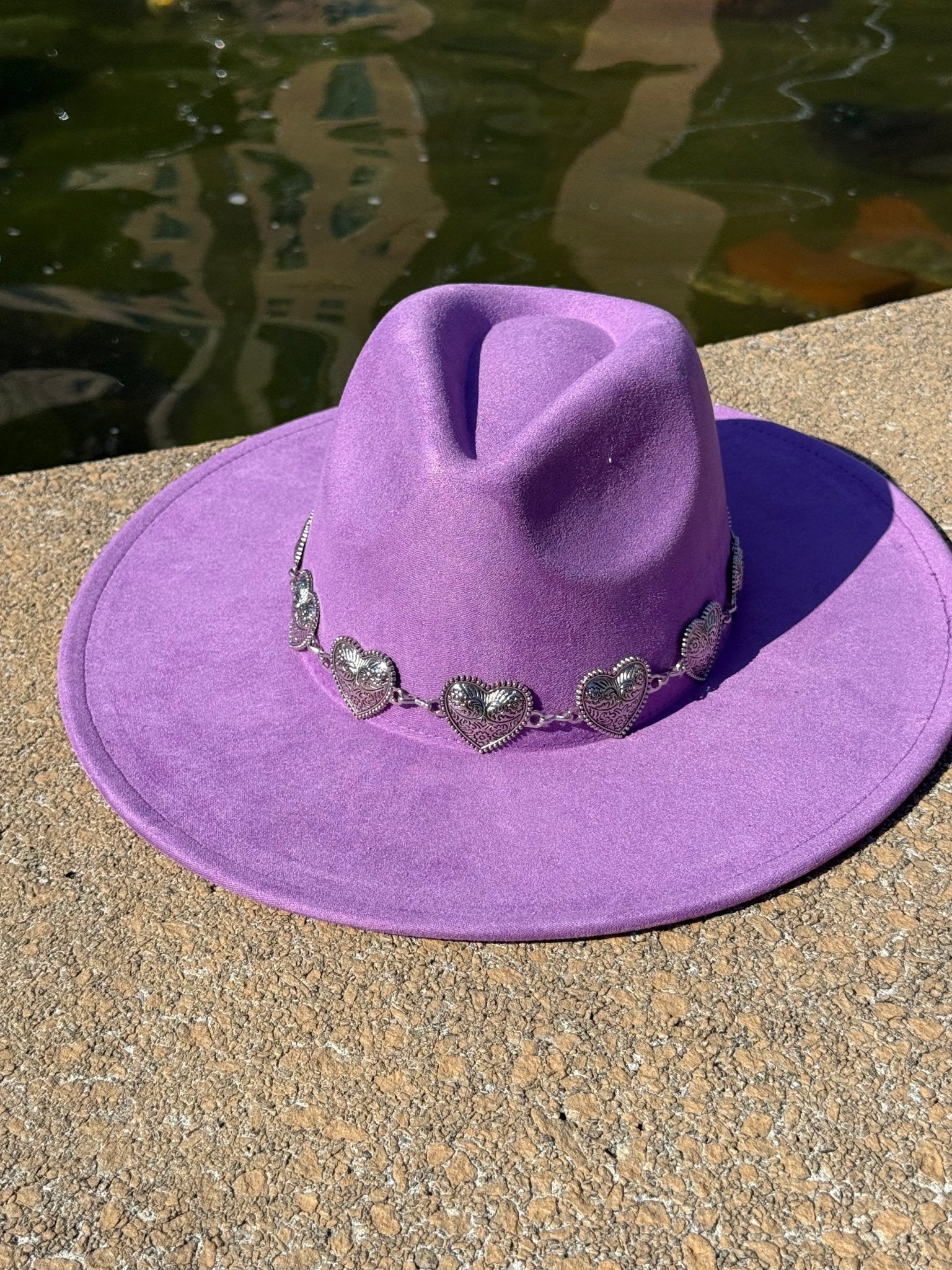 Hearted Vegan Suede Hat Blank, Hat for Burning, Hat Pyrography, Fedora Hat, Wide Brim Hat, Hat for Engraving - AccessorizmeeWholesale