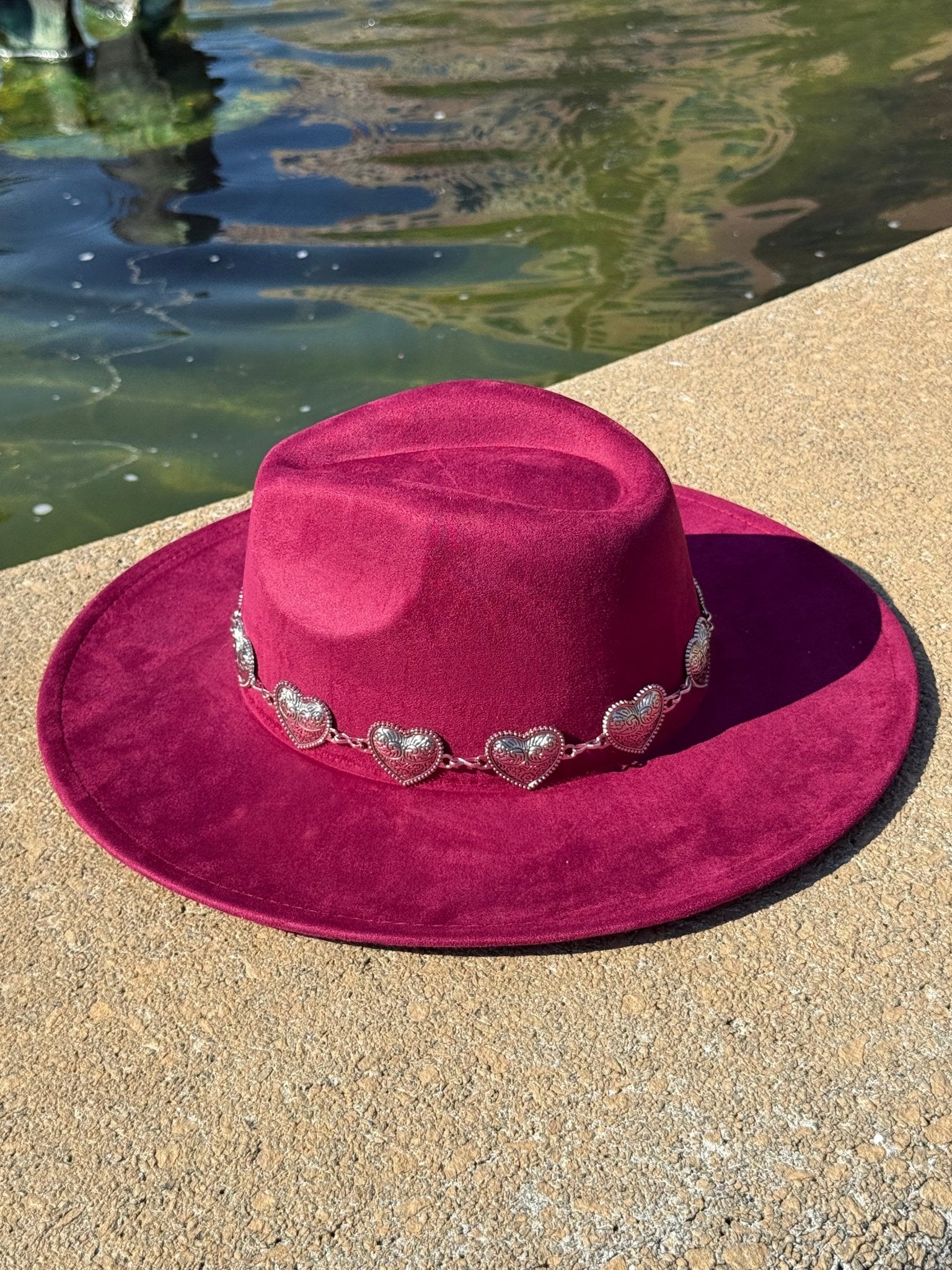 Hearted Vegan Suede Hat Blank, Hat for Burning, Hat Pyrography, Fedora Hat, Wide Brim Hat, Hat for Engraving - AccessorizmeeWholesale