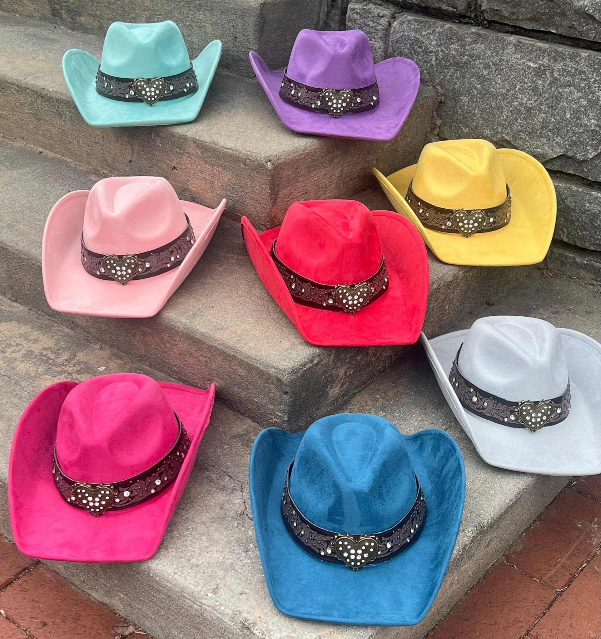 Heartless Suede Cowboy Hat - AccessorizmeeWholesale