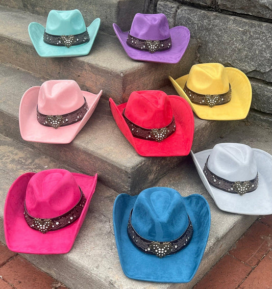 Heartless Suede Cowboy Hat - AccessorizmeeWholesale