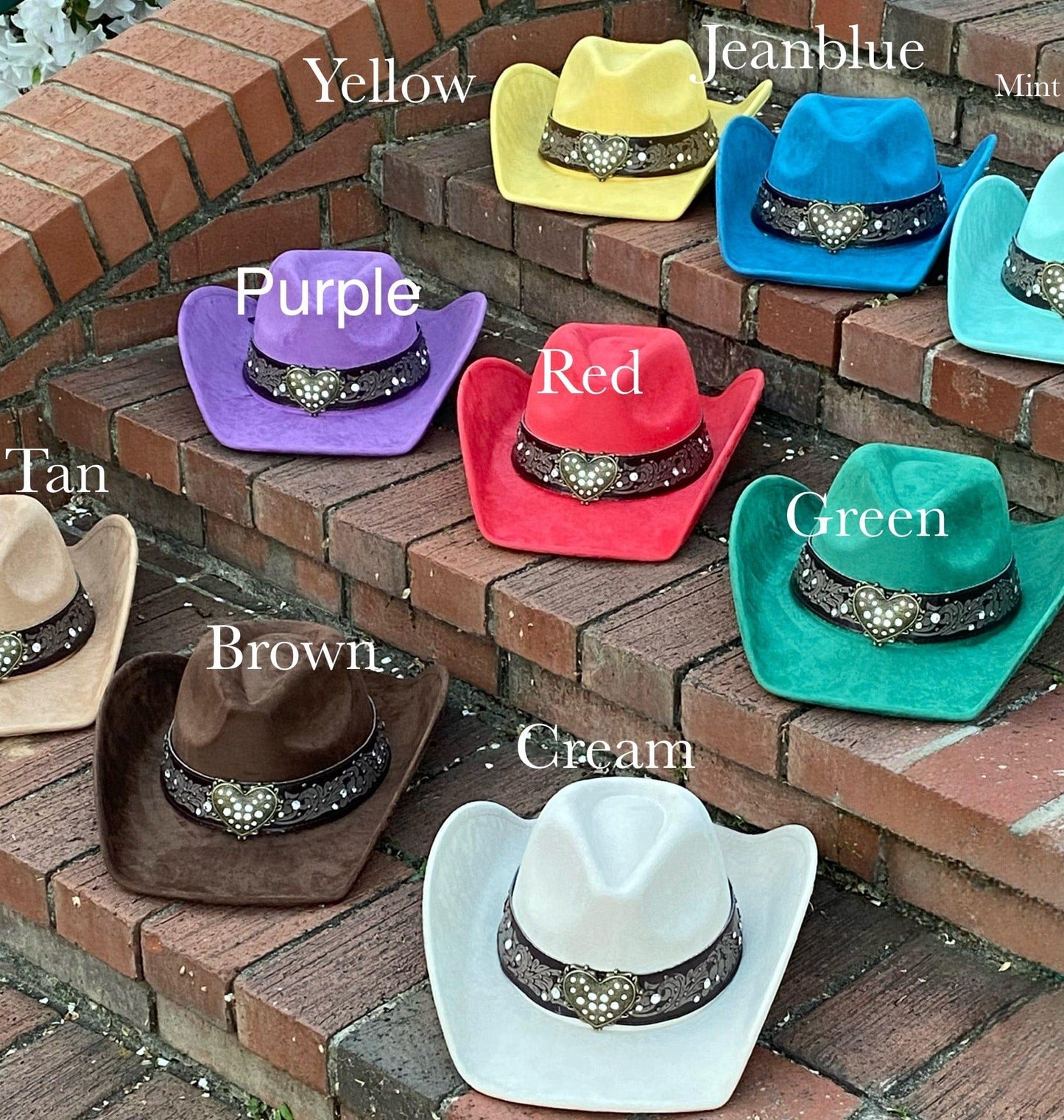 Heartless Suede Cowboy Hat - AccessorizmeeWholesale