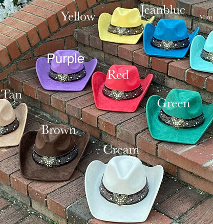 Heartless Suede Cowboy Hat - AccessorizmeeWholesale