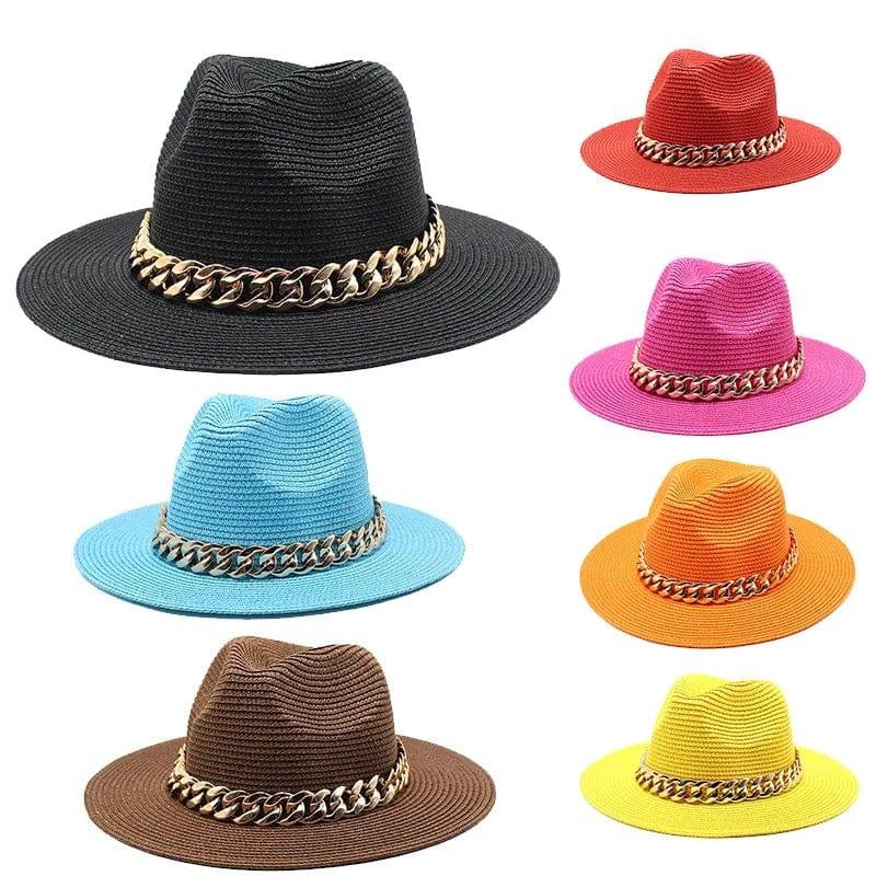 light Weight Straw chain Hat