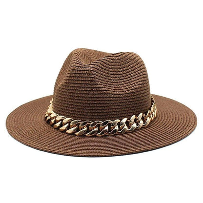 light Weight Straw chain Hat