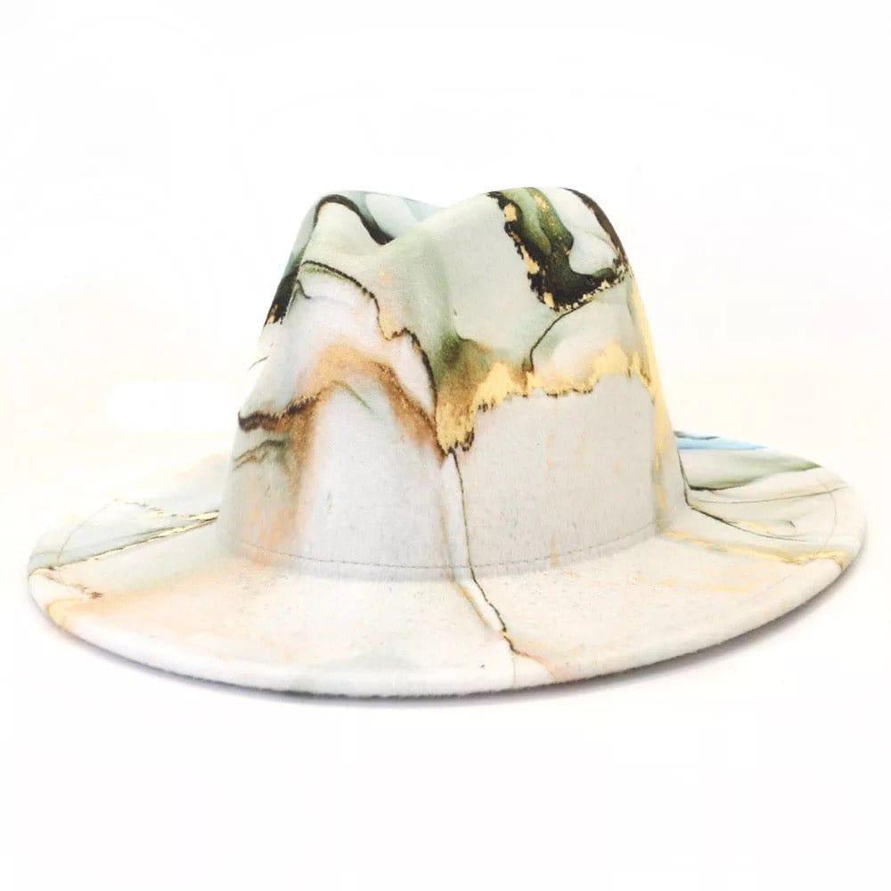 NEW Abstract Fedora-cream - Accessorizmee