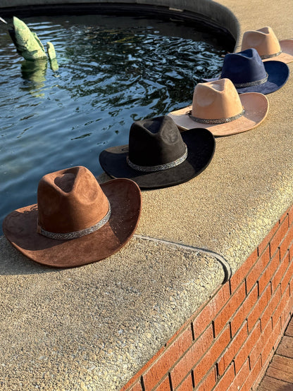 Night Rise Suede Cowboy Hat - AccessorizmeeWholesale