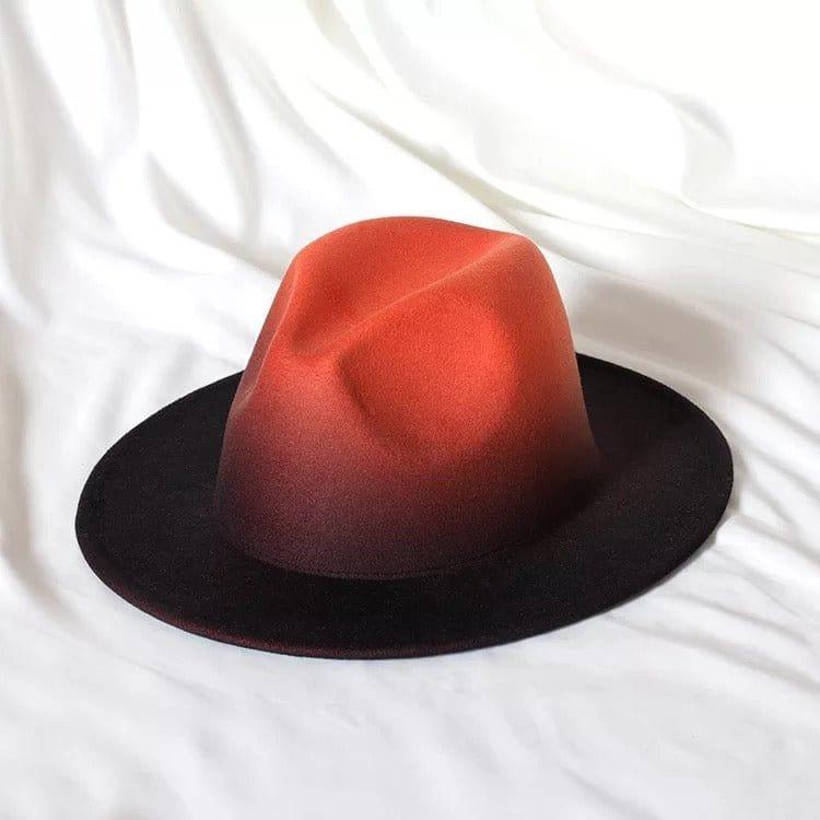 Orange Gradient Fedora (no chain) - Accessorizmee