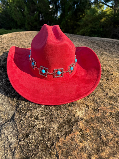 Parly Hearted Vegan Suede Cowboy Hat Solid, Solid Cowboy Hat for Burning,Pinched Cowboy Hat, Rancher Hat, Hat for customization - AccessorizmeeWholesale