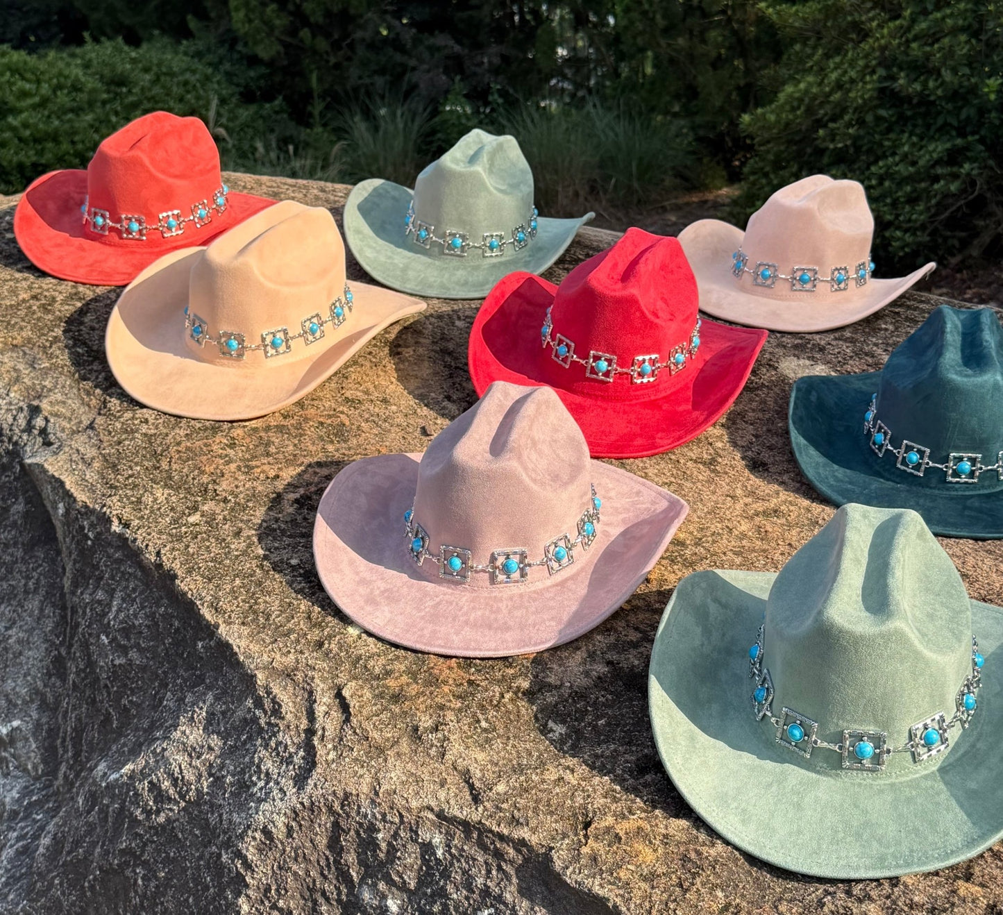 Parly Hearted Vegan Suede Cowboy Hat Solid, Solid Cowboy Hat for Burning,Pinched Cowboy Hat, Rancher Hat, Hat for customization - AccessorizmeeWholesale