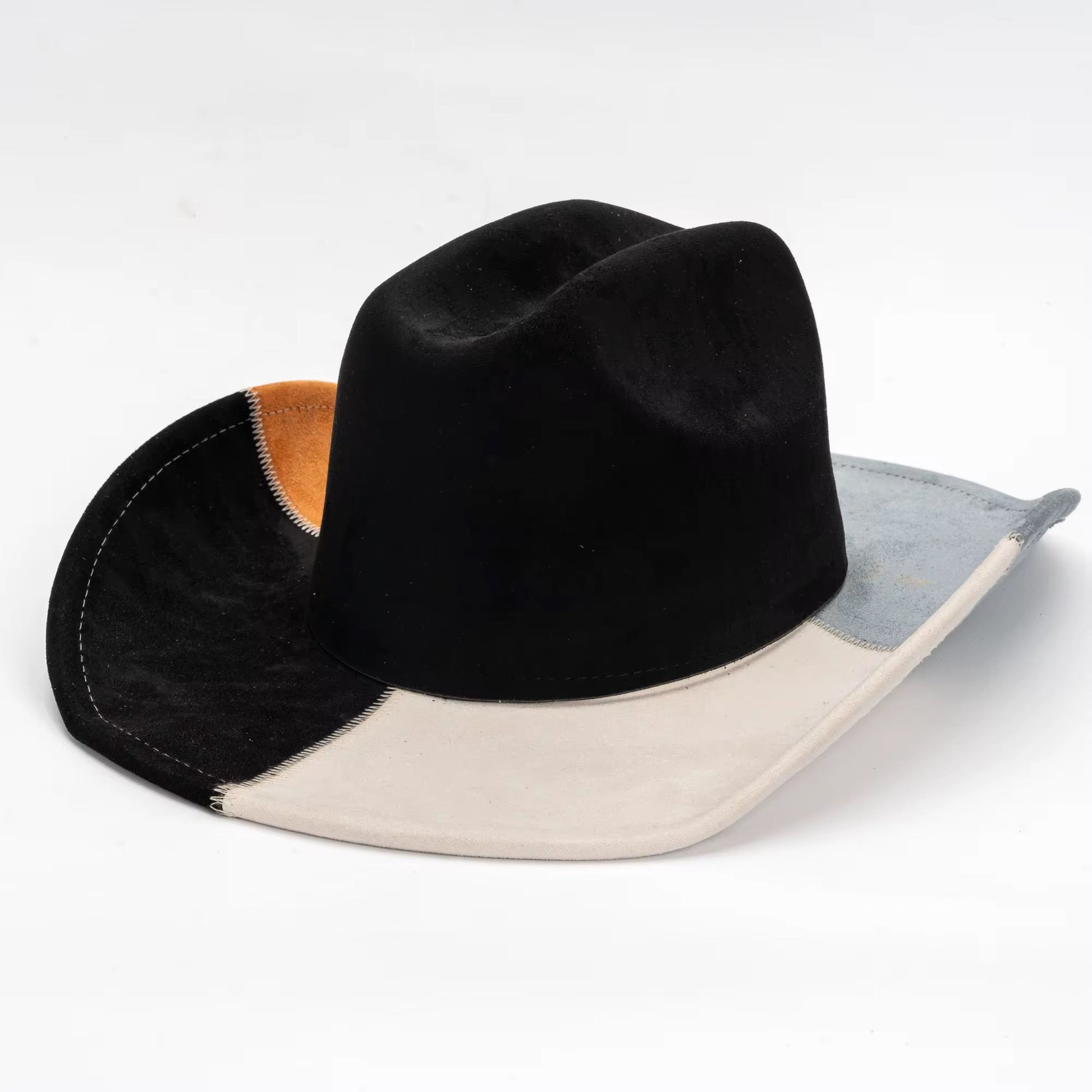 Patchland Suede Cowboy Hat - AccessorizmeeWholesale