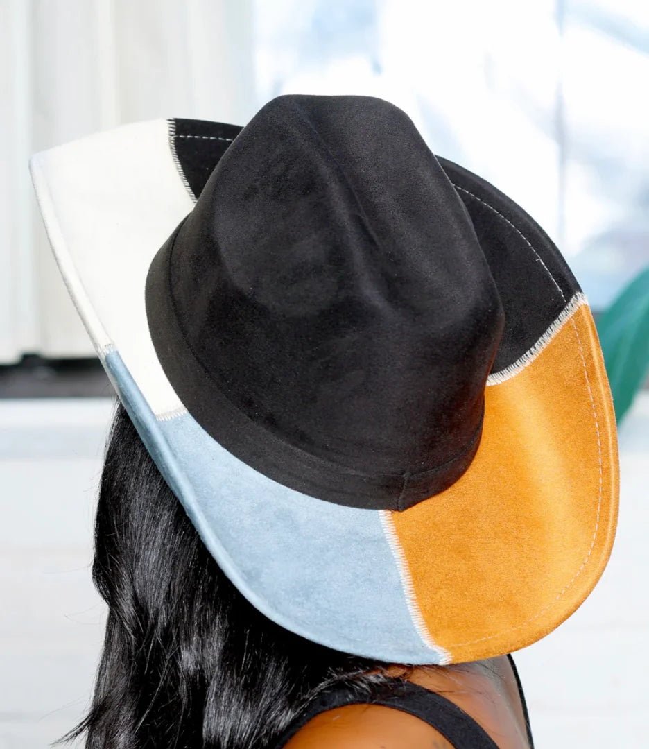 Patchland Suede Cowboy Hat - AccessorizmeeWholesale