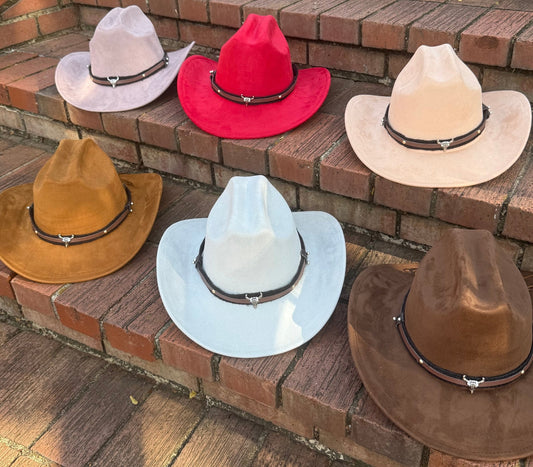 Premium Bucking Suede pinched Cowboy Hat - AccessorizmeeWholesale