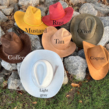 Premium Relaxed Suede Cowboy hat - AccessorizmeeWholesale