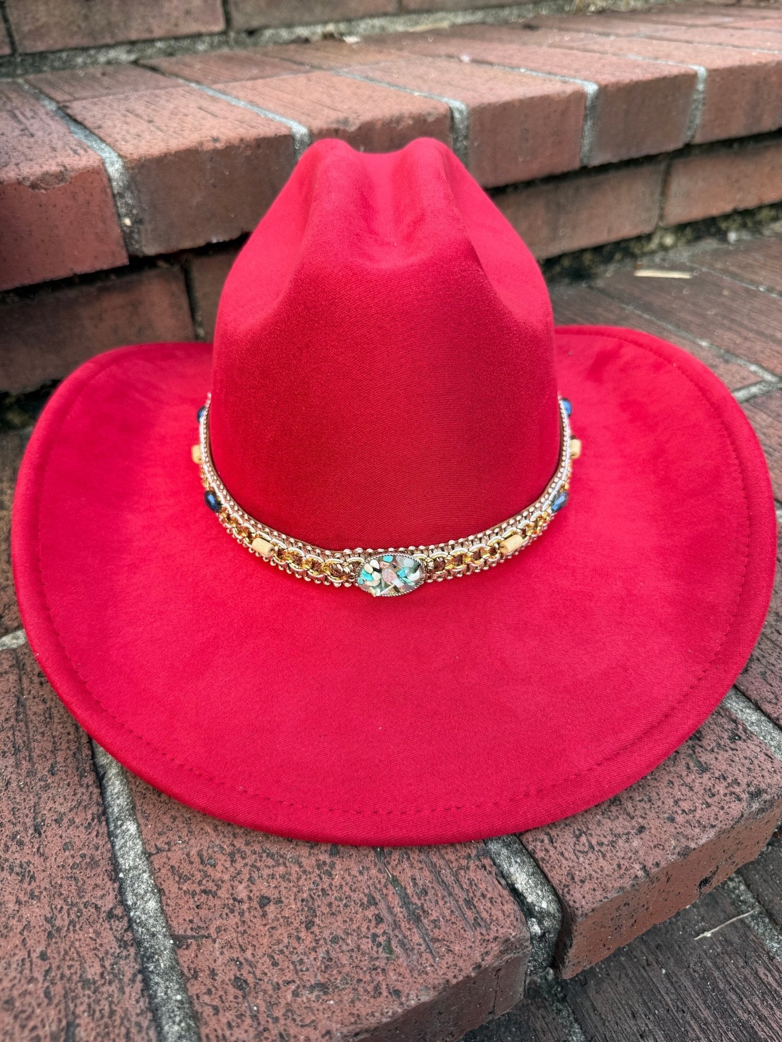 Premium Rock - me Suede pinched Cowboy Hat - AccessorizmeeWholesale