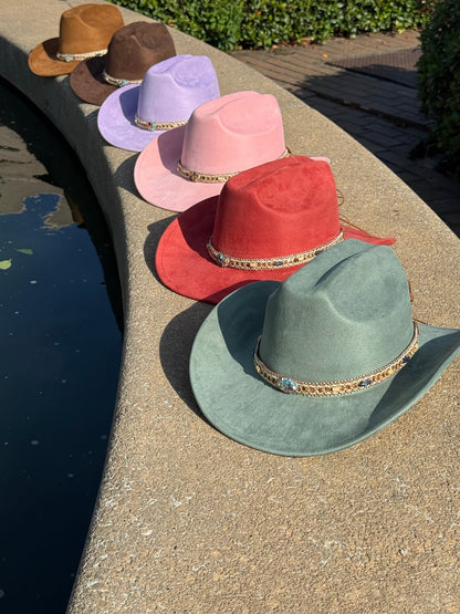 Premium Rockme Suede pinched Cowboy Hat - AccessorizmeeWholesale