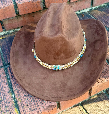 Premium Rockme Suede pinched Cowboy Hat - AccessorizmeeWholesale