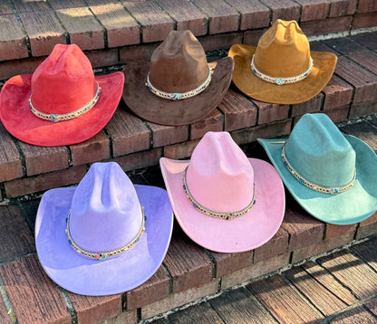 Premium Rockme Suede pinched Cowboy Hat - AccessorizmeeWholesale
