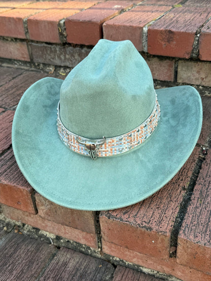 Premium Roughstock Suede pinched Cowboy Hat - AccessorizmeeWholesale