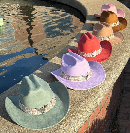 Premium Roughstock Suede pinched Cowboy Hat - AccessorizmeeWholesale