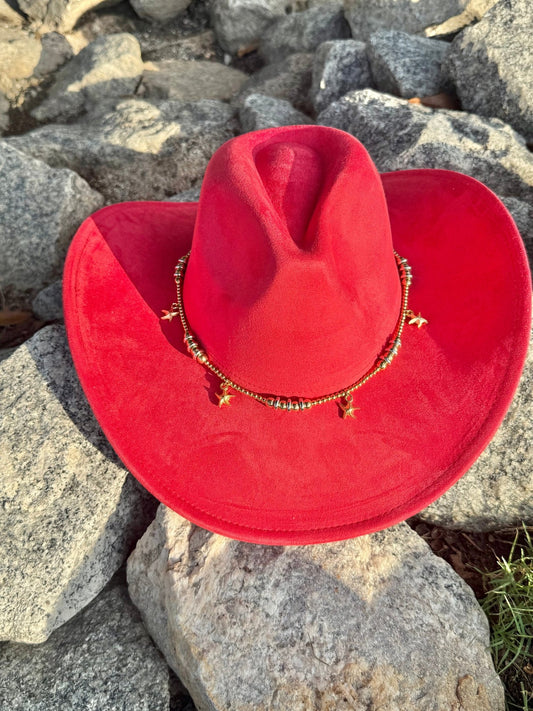 Premium Suede Cowboy Hat - Adjustable Straps Inside, Unisex Design, Size 56 - 58cm(S - L), Western Style, Great for Burning, - AccessorizmeeWholesale