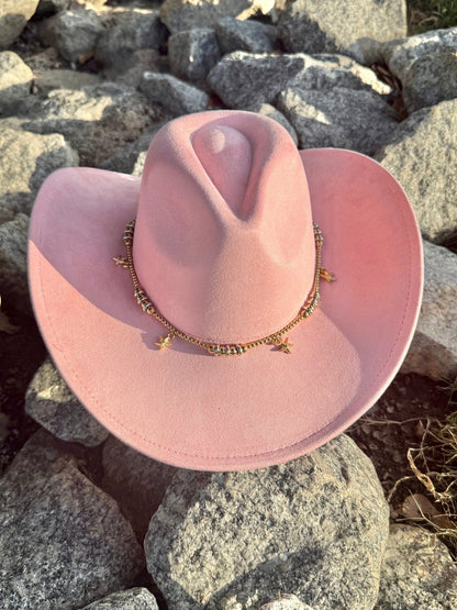 Premium Suede Cowboy Hat - Adjustable Straps Inside, Unisex Design, Size 56 - 58cm(S - L), Western Style, Great for Burning, - AccessorizmeeWholesale