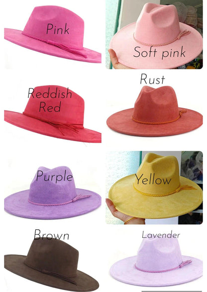 Premium Vegan Suede Fedora Hat - AccessorizmeeWholesale