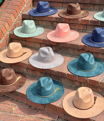Premium Vegan Suede Fedora Hat - AccessorizmeeWholesale