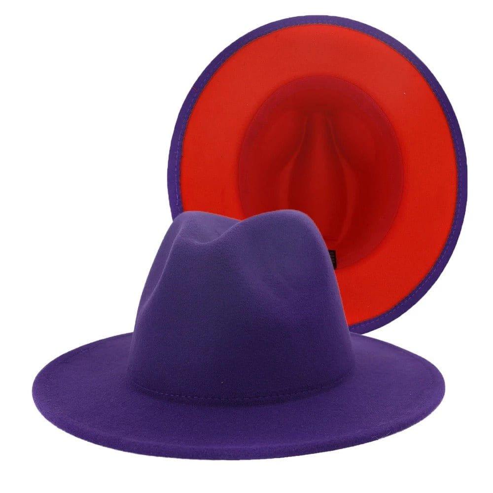 Purple Two-toned fedora - Accessorizmee