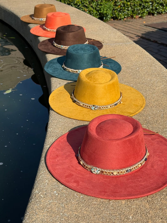 Round Rockme Boater Brim Fedora Hat - AccessorizmeeWholesale