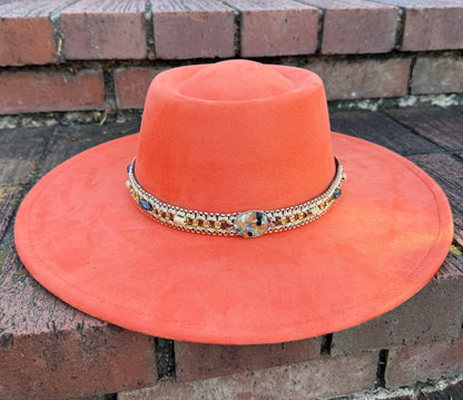 Round Rockme Boater Brim Fedora Hat - AccessorizmeeWholesale