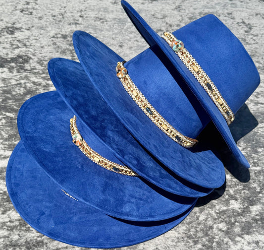 Royal Flat Boater Widebrim Vegan Hat - AccessorizmeeWholesale