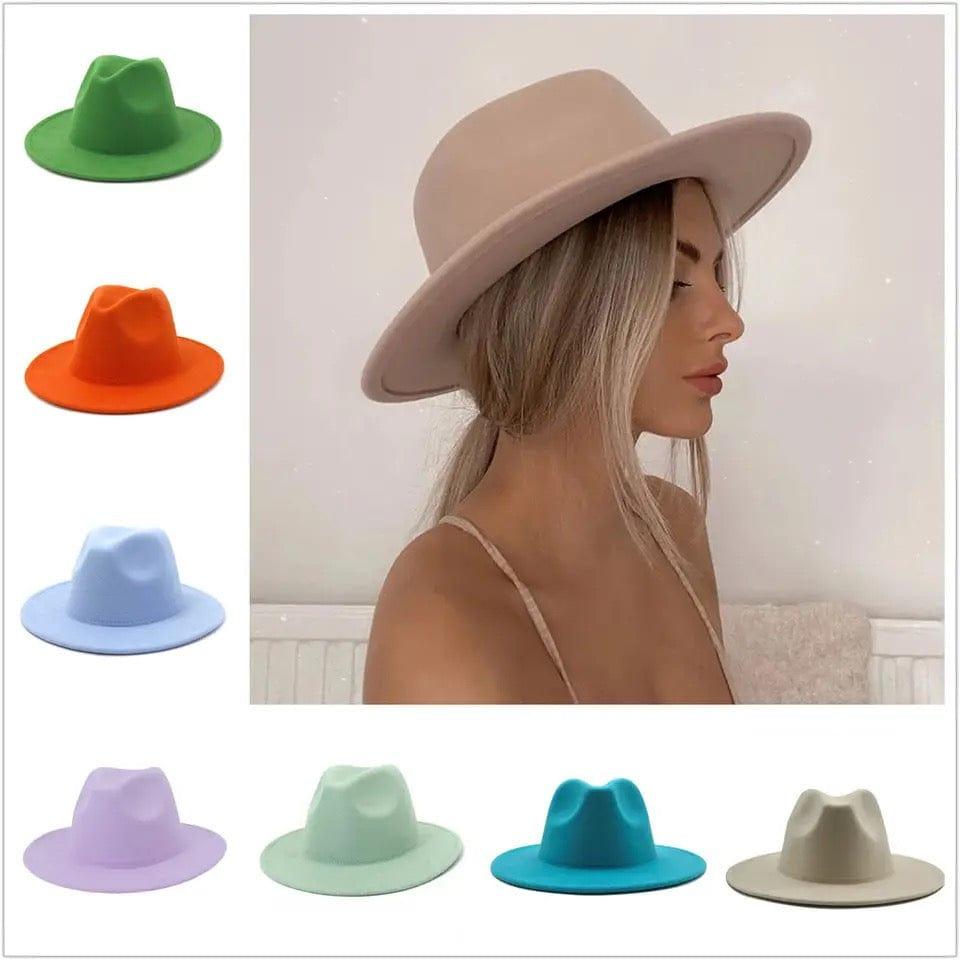 Solid Fedora Hats - AccessorizmeeWholesale