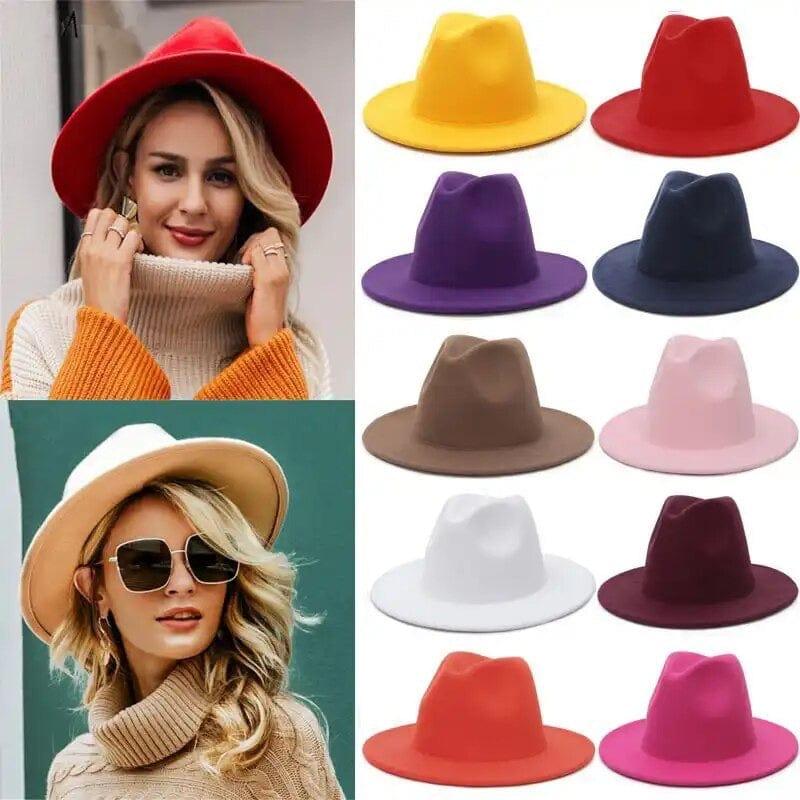Solid Fedora Hats - AccessorizmeeWholesale