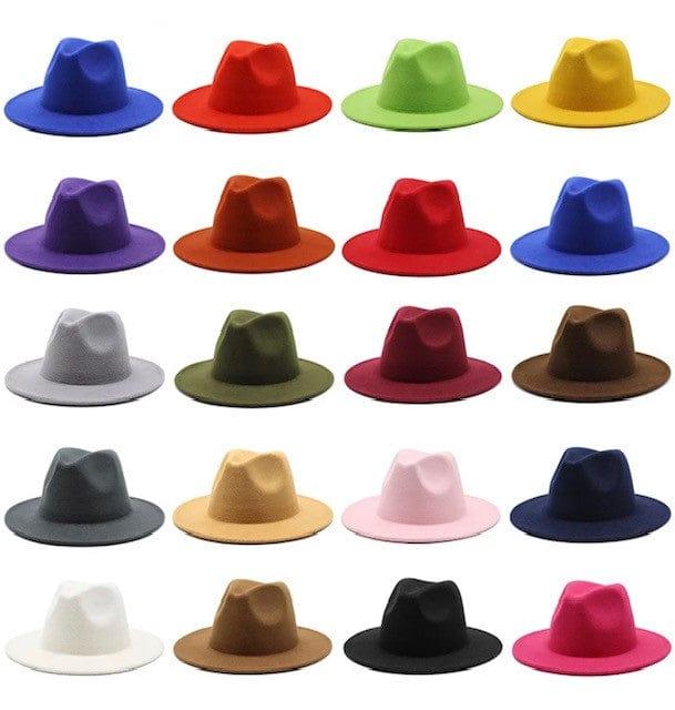 Solid Fedora Hats - AccessorizmeeWholesale