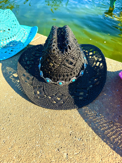 Spring Chain Hand Woven Straw Cowboy Hat - AccessorizmeeWholesale